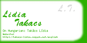 lidia takacs business card